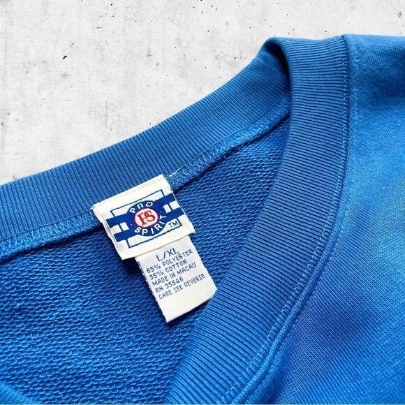 Vtg 90s NOS Pro Spirit Big Logo Sweatshirt, Embroidered Crop Workout Oversize XL - Picture 4 of 5